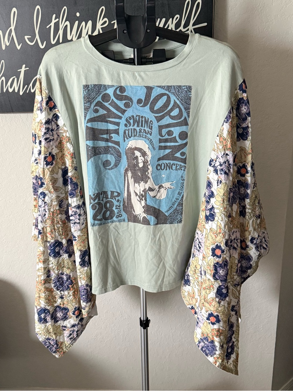 Janis Joplin Graphic Poncho Top NWT